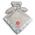 Baby Blanket w/ Attached Teddy Bear - Beige - 5K Embroidery